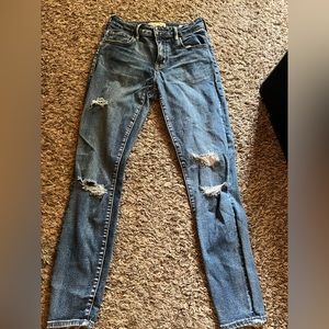 Pac Sun High Rise Skinniest Distressed Jeans